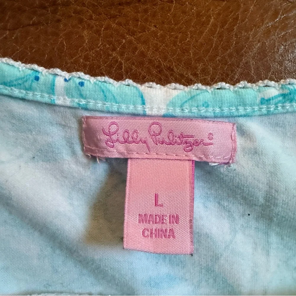 Lilly Pulitzer Floral Slip Dress Chemise Lace Trim Size Large Adjustable Straps - Picture 3 of 6